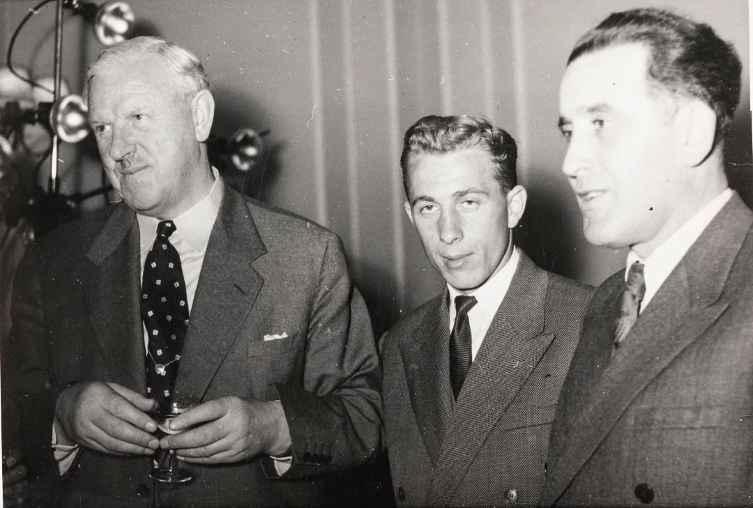 Susret Bernarda Vukasa sa sir Stanley Rousom, predsjednikom FA, kasnije i čelnikom FIFA (1961. – 1974.).